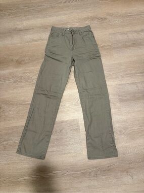 Men's Olive Straight-Leg Pants - Casual Everyday